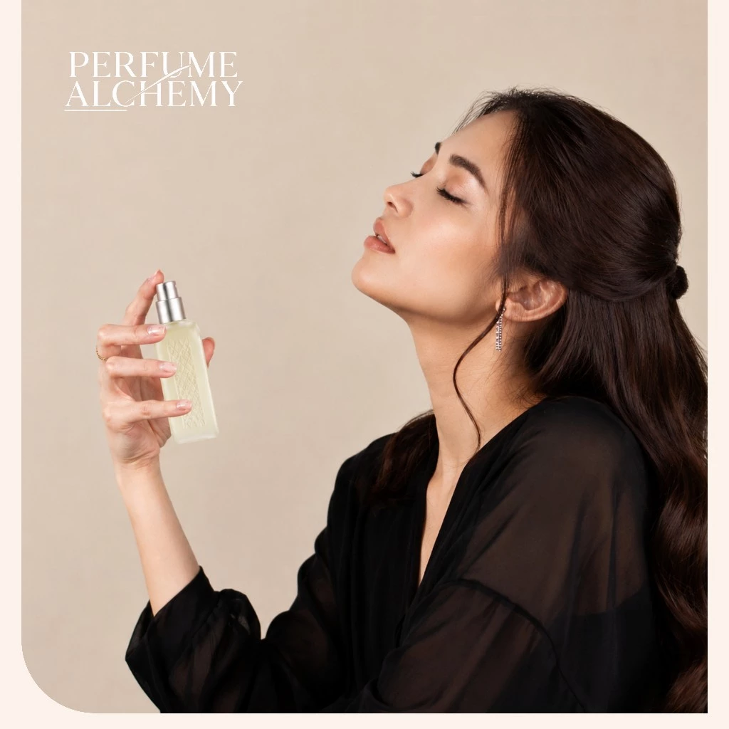 Woman enjoying a fragrance ritual